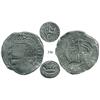 Image 1 : Potosí, Bolivia, cob 8 reales, 1(65)1E, with 3 countermarks on cross side (very rare): crowned C (ra