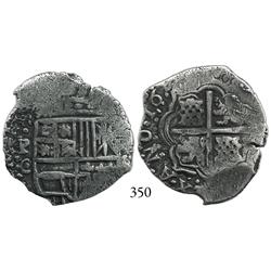 Potosí, Bolivia, cob 4 reales, 16(49-50)O, no countermark (rare).