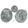 Image 1 : Potosí, Bolivia, cob 8 reales, (1650-1)O, with  large crown-alone countermark (very rare) on cross s
