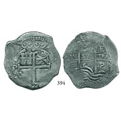 Potosí, Bolivia, cob 8 reales, 1664E.