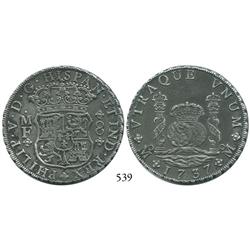 Mexico City, Mexico, pillar 8 reales, Philip V, 1737MF.