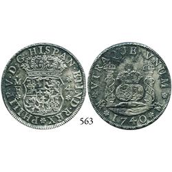 Mexico City, Mexico, pillar 4 reales, Philip V, 1740MF.