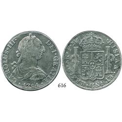 Mexico City, Mexico, bust 8 reales, Charles III, 1784FM.