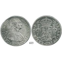 Mexico City, Mexico, bust 8 reales, Charles IV, 1795FM.