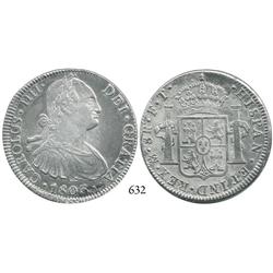 Mexico City, Mexico, bust 8 reales, Charles IV, 1803FT.