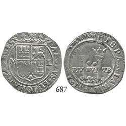 Mexico City, Mexico, 2 reales, Charles-Joanna, "Late Series," M to left, L to right.