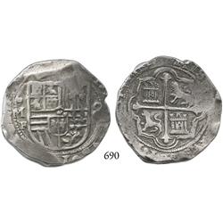 Mexico City, Mexico, cob 8 reales, Philip II, oMF.