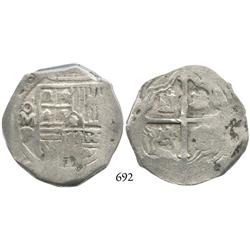 Mexico City, Mexico, cob 8 reales, (1)648P, scarce.