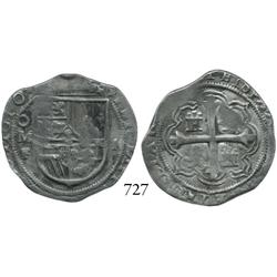 Mexico City, Mexico, cob 2 reales, 1610F, rare.