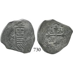 Mexico City, Mexico, cob 2 reales, Philip IV, oMP.