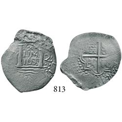 Lima, Peru, cob 2 reales, "Star of Lima" type, 1659V, * over LIMA over 1659 in center, •V• to left, 