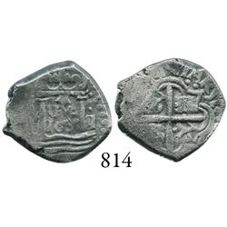 Lima, Peru, cob 1 real, "Star of Lima" type, 1659V, star over LIMA over 1659 in center, V to left, I