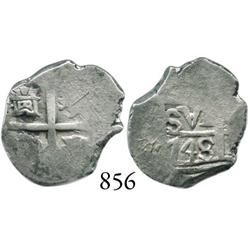 Lima, Peru, cob 1 real, 1748V.