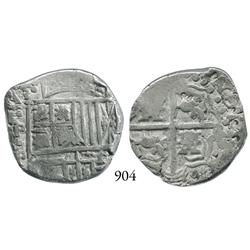 Potosí, Bolivia, cob 4 reales, Philip IV, P•P (1620s).