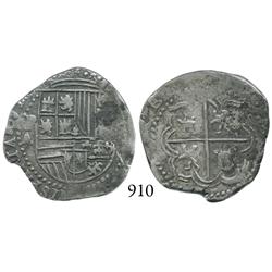 Potosí, Bolivia, cob 2 reales, Philip II, P-A.
