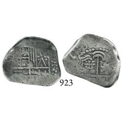 Potosí, Bolivia, cob 2 reales, 163(?), assayer not visible.