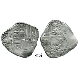 Potosí, Bolivia, cob 2 reales, Philip IV, P-TR.