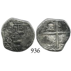 Potosí, Bolivia, cob 1 real, Philip III, P-Q/R, scarce.
