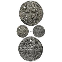 Potosí, Bolivia, cob 8 reales Royal, 1657E.