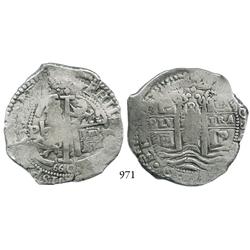 Potosí, Bolivia, cob 8 reales, 1660E.