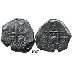 Potosí, Bolivia, cob 8 reales, 1748q.