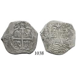 Potosí, Bolivia, cob 2 reales, 1670E, scarce.