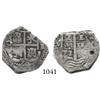 Image 1 : Potosí, Bolivia, cob 2 reales, 1673E, scarce.