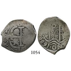 Potosí, Bolivia, cob 2 reales, 1688VR.