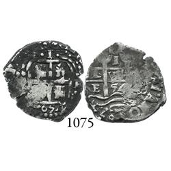 Potosí, Bolivia, cob 1 real, 1654E.