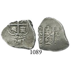 Potosí, Bolivia, cob 1 real, 1668E.