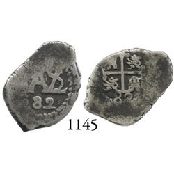 Potosí, Bolivia, cob 1/2 real, 1682V.