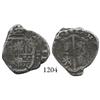Image 1 : Spain (mint uncertain), cob 2 reales, 1627, assayer not visible, rare.
