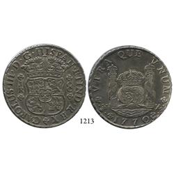 Potosí, Bolivia, pillar 8 reales, Charles III, 1770JR.