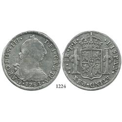 Potosí, Bolivia, bust 8 reales, Charles III, 1781PR.