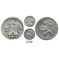 Santiago, Chile, 1/4 real, Ferdinand VII, 1818/8/6.