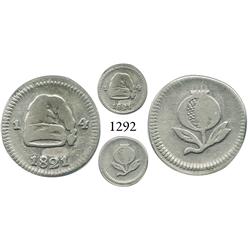 Bogotá, Colombia, 1/4 real, 1821.