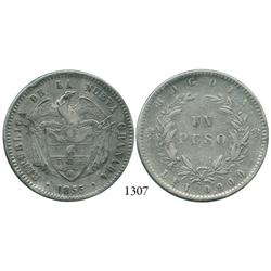 Bogotá, Colombia, 1 peso, 1855.