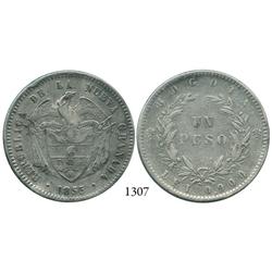 Bogotá, Colombia, 1 peso, 1855.