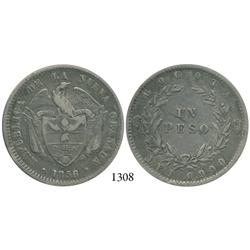 Bogotá, Colombia, 1 peso, 1856/5.