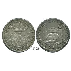 Guatemala City, Guatemala, pillar 4 reales, Charles III, 1769P.