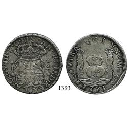 Guatemala City, Guatemala, pillar 4 reales, Charles III, 1771P.