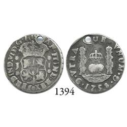 Guatemala City, Guatemala, pillar 1 real, Ferdinand VI, 1758J.