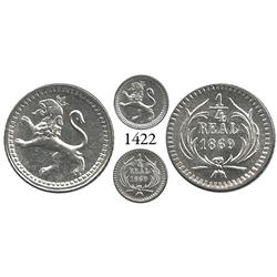 Guatemala City, Guatemala, 1/4 real, 1869.