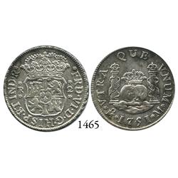 Mexico City, Mexico, pillar 2 reales, Ferdinand VI, 175/41M.