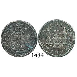 Mexico City, Mexico, pillar 1 real, Charles III, 1766M.