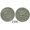 Image 1 : Mexico City, Mexico, pillar 1/2 real, Ferdinand VI, 1757M, dissimilar crowns.