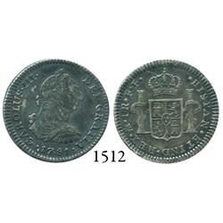 Mexico City, Mexico, bust 1 real, Charles III, 1781FF.