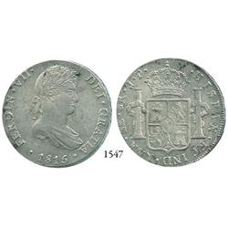 Lima, Peru, bust 8 reales, Ferdinand VII, 1815JP.
