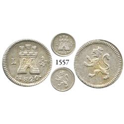 Lima, Peru, 1/4 real, Ferdinand VII, 1820.