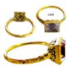 Image 1 : Gold ring with amethyst.